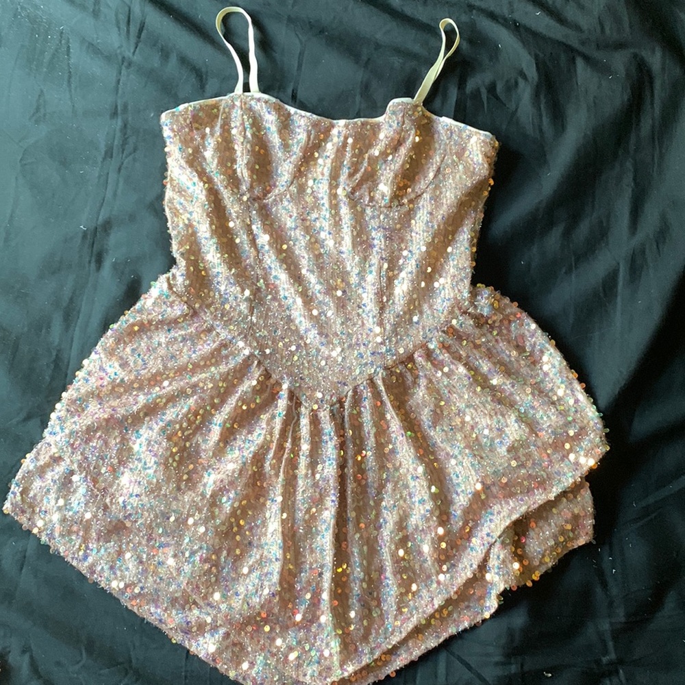 Cute rose gold party dress
